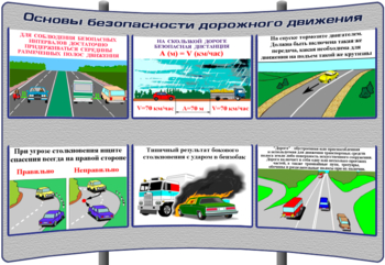 (К-БД-2) Основы безопасности дорожного движения - Тематические модульные стенды - Безопасность дорожного движения - Магазин кабинетов по охране труда "Охрана труда и Техника Безопасности"